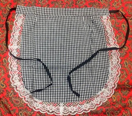 Ladies Welsh Costume Checked Apron (Adult size)