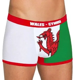 Mens Welsh Dragon Trunk Fit Boxer Shorts (1 Pair)