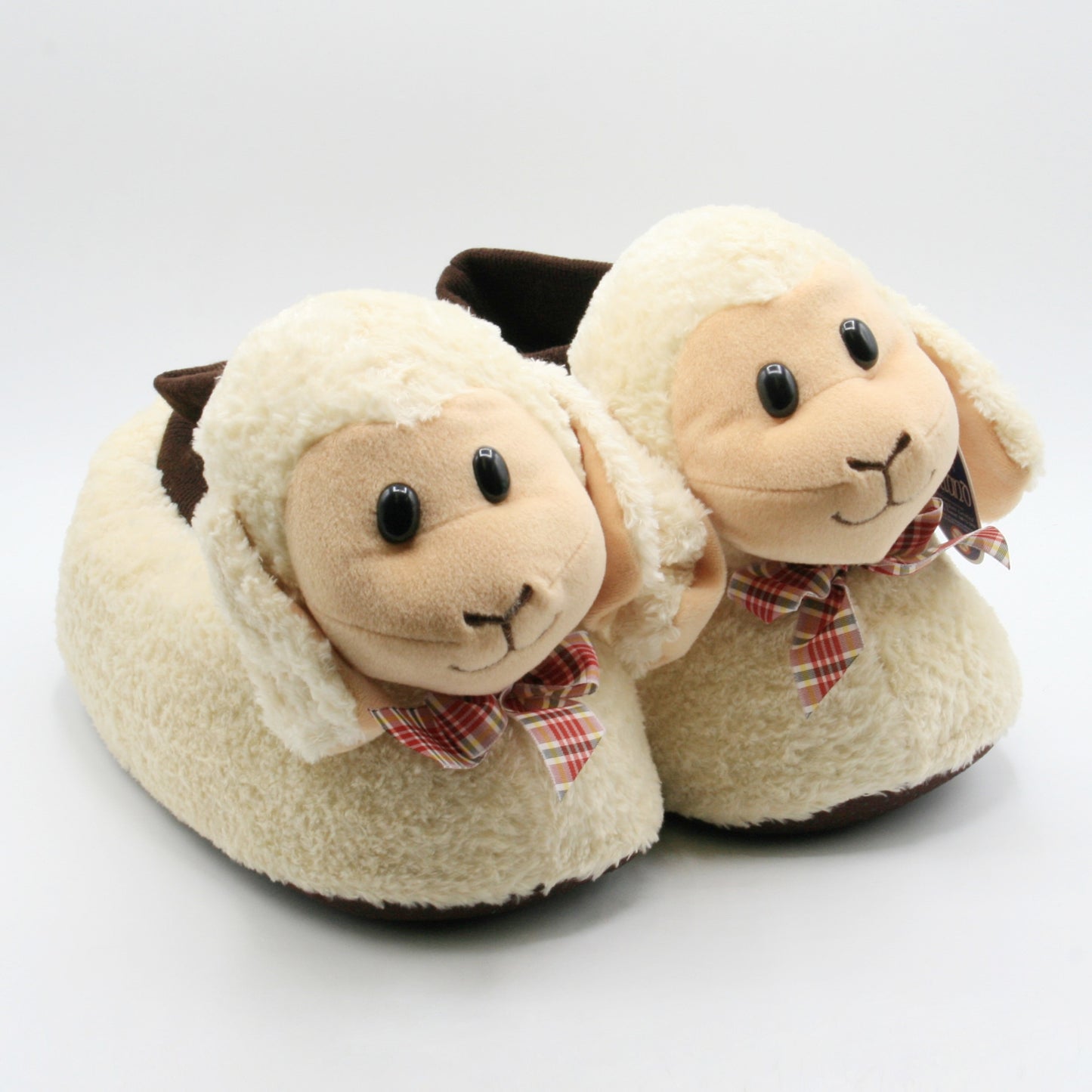 Plush White Sheep Slippers