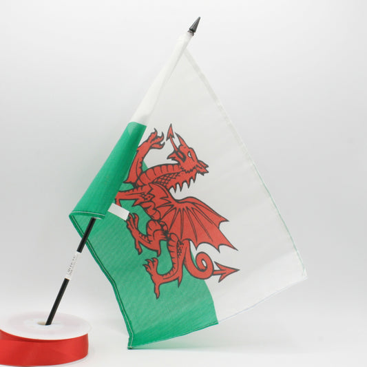 Welsh Flag on Stick (Medium)
